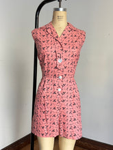 Load image into Gallery viewer, vintage 1950s pink cotton romper {M/L}