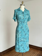 Load image into Gallery viewer, vintage 1940s floral rayon dress {XL/1X}