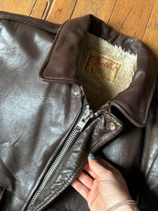 vintage 1950s 60s Excelled leather bomber jacket
