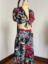 Load image into Gallery viewer, vintage 1940s floral rayon jersey pant play set {s/m}