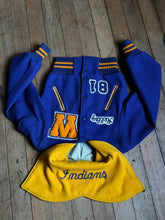 Load image into Gallery viewer, vintage 1960s hooded varsity jacket