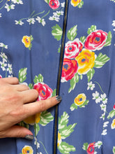 Load image into Gallery viewer, vintage 1930s floral rayon dressing gown {xs}