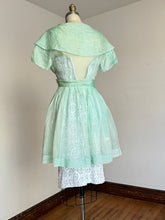 Load image into Gallery viewer, vintage 1960s lace wiggle dress with over dress set {xs}