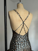 Load image into Gallery viewer, vintage 1970s Vanity Fair leopard jumpsuit {xs/s}