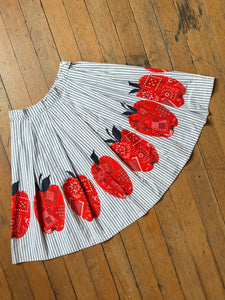 vintage 1950s 60s bandana print skirt {s/m}
