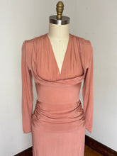 Load image into Gallery viewer, vintage 1940s pale peach rayon gown {s/m}