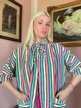 Load image into Gallery viewer, vintage 1950s rainbow terrycloth beach jacket