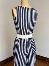 Load image into Gallery viewer, vintage 1960s striped jumpsuit {s}