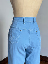 Load image into Gallery viewer, vintage 1960s high waisted Misses Wranglers jeans 29/30”W
