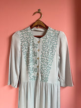 Load image into Gallery viewer, vintage 1930s 40s trapunto rayon dress {xs}