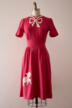 Load image into Gallery viewer, vintage 1940s pink wool novelty dress