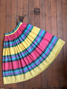 vintage 1950s rainbow skirt {s}