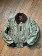 Load image into Gallery viewer, vintage 1950s nylon B-15 flight jacket bomber