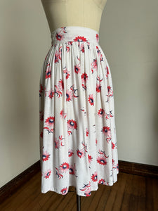 vintage 1940s floral skirt {s}