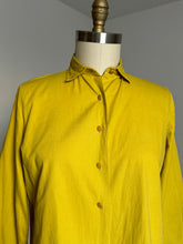 Load image into Gallery viewer, vintage 1950s chartreuse blouse {L}