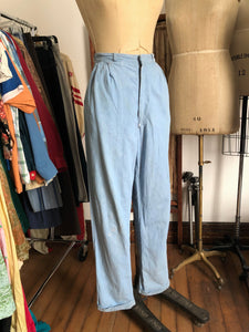 vintage 1950s chambray chinos pants 33.5"W