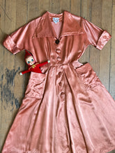 Load image into Gallery viewer, vintage 1950s liquid satin dress {xs}