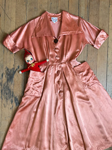 vintage 1950s liquid satin dress {xs}