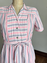Load image into Gallery viewer, vintage 1940s cotton striped dress {2X}