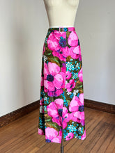 Load image into Gallery viewer, vintage 1960s pink floral maxi skirt {s}