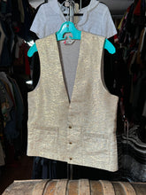 Load image into Gallery viewer, vintage 1950s gold metallic vest