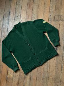 vintage 1950s green letterman sweater