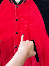 Load image into Gallery viewer, vintage 1950s color block corduroy varsity jacket