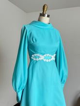 Load image into Gallery viewer, vintage 1960s blue baby doll mini dress {xxs}