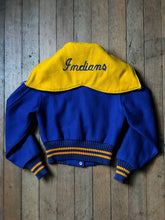 Load image into Gallery viewer, vintage 1960s hooded varsity jacket