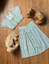 Load image into Gallery viewer, vintage 1940s cotton floral skirt and crop top set {m}