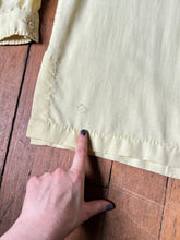 Load image into Gallery viewer, vintage 1950s yellow wool long sleeve button up shirt