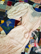 Load image into Gallery viewer, vintage 1930s pale pink silk evening gown {xs}