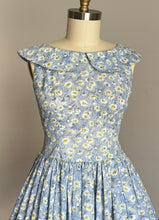 Load image into Gallery viewer, vintage 1950s sheer floral dress {s}