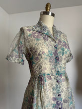 Load image into Gallery viewer, vintage 1950s sheer floral dress {m}