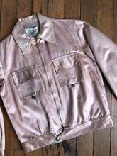 Load image into Gallery viewer, vintage 1950s pocket flap novelty satin jacket