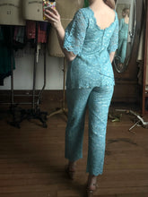 Load image into Gallery viewer, vintage 1960s lace pant set {xs}