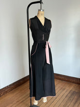 Load image into Gallery viewer, vintage 1930s silk beach pyjamas jumpsuit {s}