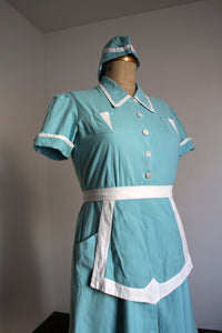 vintage 1940s uniform dress set {XL} C