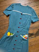 Load image into Gallery viewer, vintage 1940s flecked dress {L}