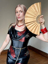 Load image into Gallery viewer, vintage 1940s novelty fan dress {xs}