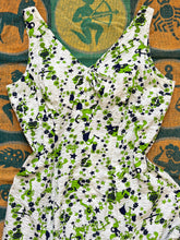 Load image into Gallery viewer, vintage 1970s Astrological Zodiac novelty maxi dress {XL}