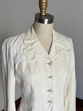 Load image into Gallery viewer, vintage 1940s WWII Women’s Naval WAVES button up blouse {s}