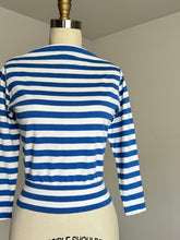 Load image into Gallery viewer, vintage 1950s 60s cotton striped long sleeve t shirt {xs-m}
