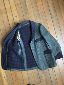 vintage 1920s wool smoking jacket