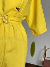 Load image into Gallery viewer, NOS vintage 1980s yellow jumpsuit {xs-m}