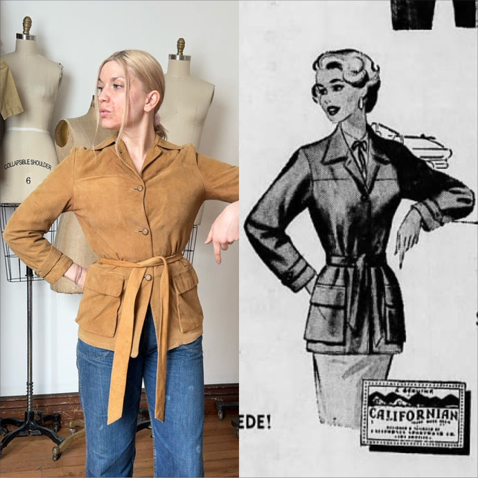 vintage 1950s Californian suede jacket {xs}