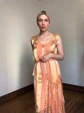 Load image into Gallery viewer, vintage 1920s pink striped dress {m}