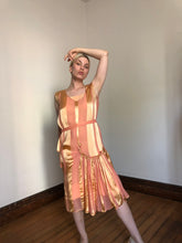 Load image into Gallery viewer, vintage 1920s pink striped dress {m}