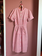 Load image into Gallery viewer, vintage 1940s 50s cotton striped dress {xxs}