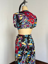 Load image into Gallery viewer, vintage 1940s floral rayon jersey pant play set {s/m}